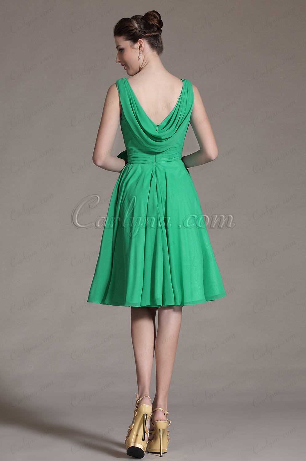 2014 Новое Зеленое Стильное без Рукавов Котокие Платие для Коктейля