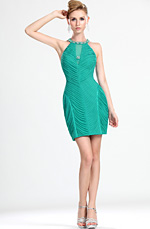 New Charming Beads Neckline Party Dress