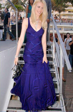 Claudia Schiffer Sexy Prom Gown Evening Dress
