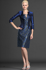 Nuevo Escote en V Dos Piezas Vestido de Ceremonia para Dama