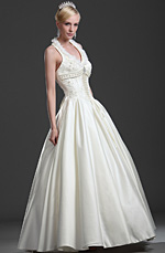 New Sparkly Halter Evening Gown