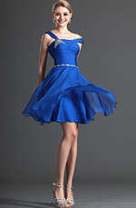 Charming Bretelle unique Robe de Cocktail Bleu Charming Bretelle unique Robe de Cocktail Bleu