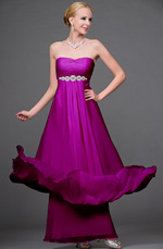 Clearance Sale! Pink Strapless Evening Dress--Size UK12