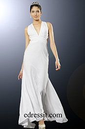 Taraji P. Henson V-Neck Halter Gown
