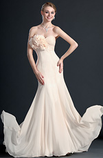 Simple Elegant Strapless Evening Dress