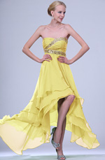 Clearance Sale !  Yellow Evening Dress--Size UK18