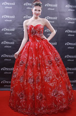 Red Prom Gown Evening Wedding Dress