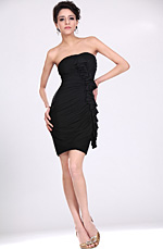 Neu Schwarz Trägerlos Party Abendkleid