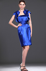 New Shiny Blue Two Pieces Mother of the Bride Dress
