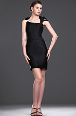 New Elegant Black Fitted Mother of the Bride Dress