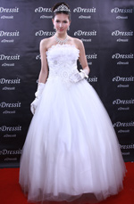 White Prom Gown Evening Wedding Dress