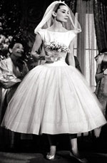 New Audrey Hepburn Adoral White Wedding Gown