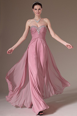 Beaded Sweetheart Strapless A-Line Prom Dress
