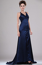 Elegant Fitted V-neck Evening Dress