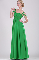 Stylish Green Evening Dress