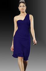 Clearance Sale ! Beige Cute one shoulder Cocktail Dress