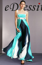Gradient Color Evening Dress