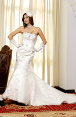 Pure White Gorgeous Wedding Gown