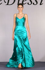 LARGO VESTIDO DE NOCHE/FIESTA/ V-CUT