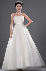 New Elegant Strapless Sweetheart Wedding Dress
