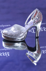 Silver Women's Fully Sequins Shoes