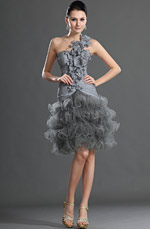 Новое стильное серое вечернее платье