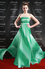 Dramatic Gradient Strapless Evening Dress