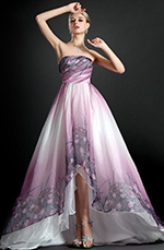 New Strapless Printed Evening Dress New Strapless Printed Evening Dress