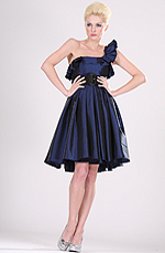 Single Shoulder flower coctail dress
