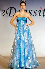 Charming Floral Strapless Evening Dress Charming Floral Strapless Evening Dress