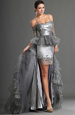 Fantastic Grey Spaghetti Straps Evening Dress Prom Gown