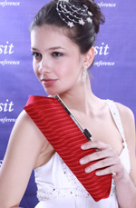 Negro/Rojo/Gris Superficie de Raya Mujer Maletín Bolsa