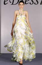 Gorgeous Floral Halter Evening Dress