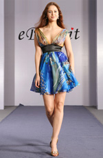 Cute Floral Party Cocktail Dress