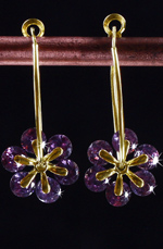New Purple Flower Shape earring