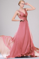 Clearance Sale ! Sexy V-cut Beaded Evening Dress