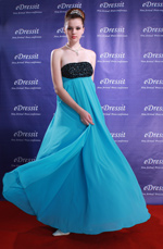 ON SALE !  Blue Celebrity Party Evening Dress