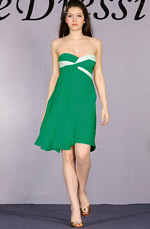 Clearance Sale ! Beige Cute Strapless Cocktail Dress