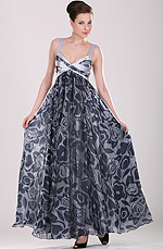 Charming Printed Evening Dress