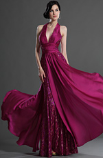 Sexy Halter Deep V cut Evening Dress