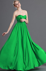 Grace Strapless Green Evening Dress