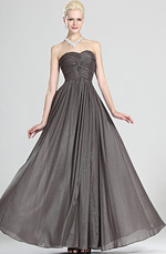 2012 новое серое вечернее платье без бретелек