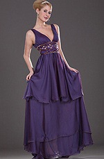 Sexy V-cut Evening Dress