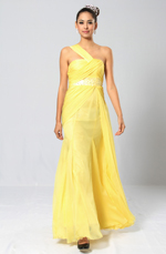 On sale !!  Celebrity Sexy yellow  Prom Gown Evening Dress