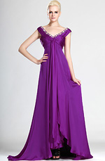 Sexy V-Ausschnitt Abendkleid