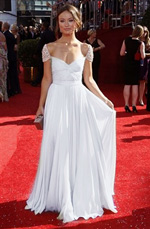 Chic Olivia Wilde Ball Gown Party Evening Dress