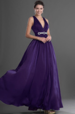 Clearance Sale ! New Green V Cut Sexy Evening Dress