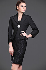 New Black Elegant Two Pieces Mother of the Bride Dress
