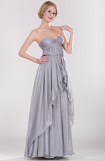 Trägerlos  leuchtend Abendkleid