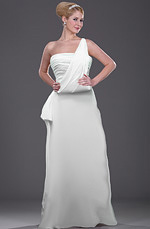 Elegant White Wedding Evening Dress